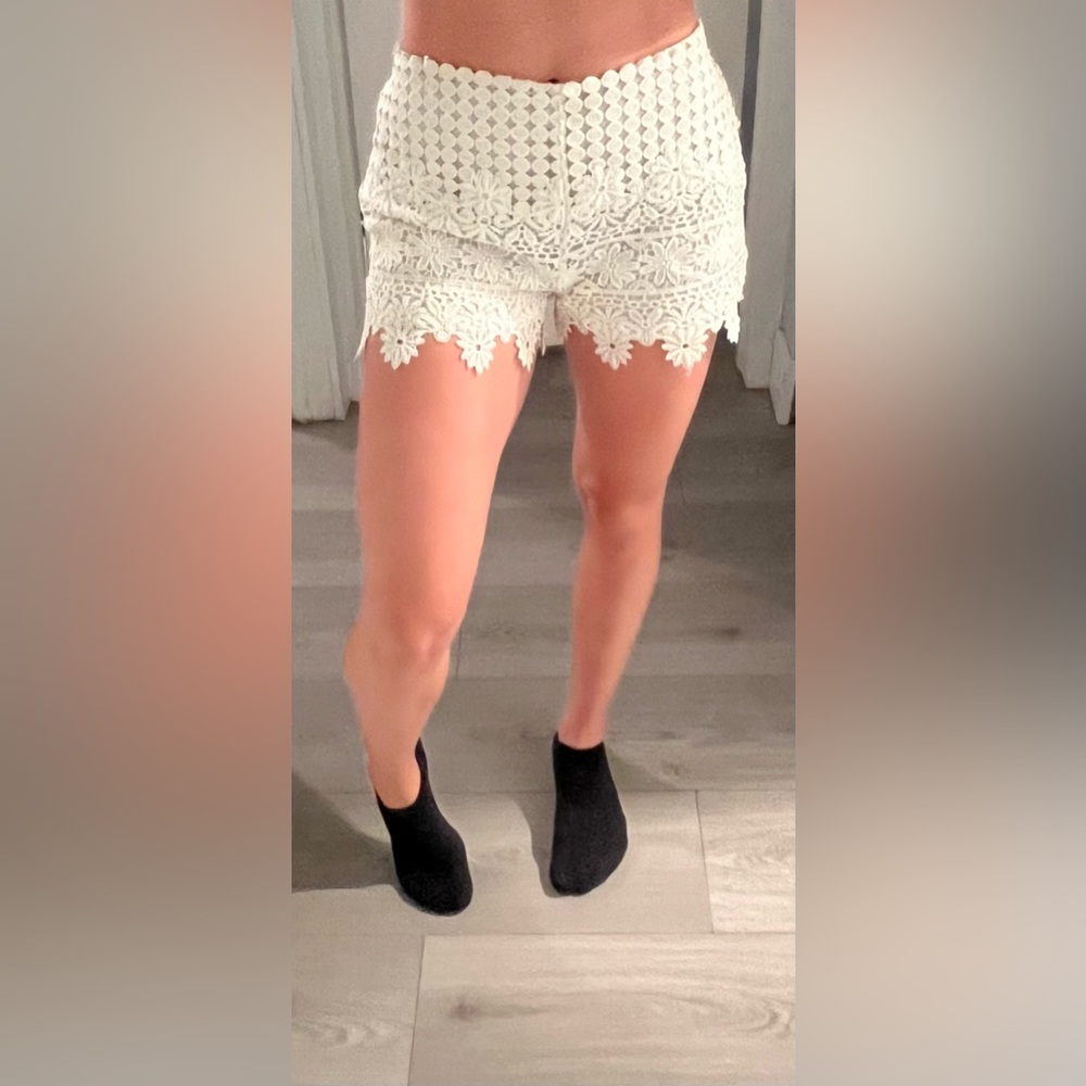 Crochet White Shorts